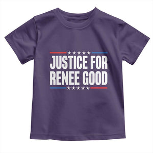 Justice for Renee Good Patriotic Toddler T Shirt Minneapolis Jan 8 2026 Memorial Tribute TS02 Purple Print Your Wear
