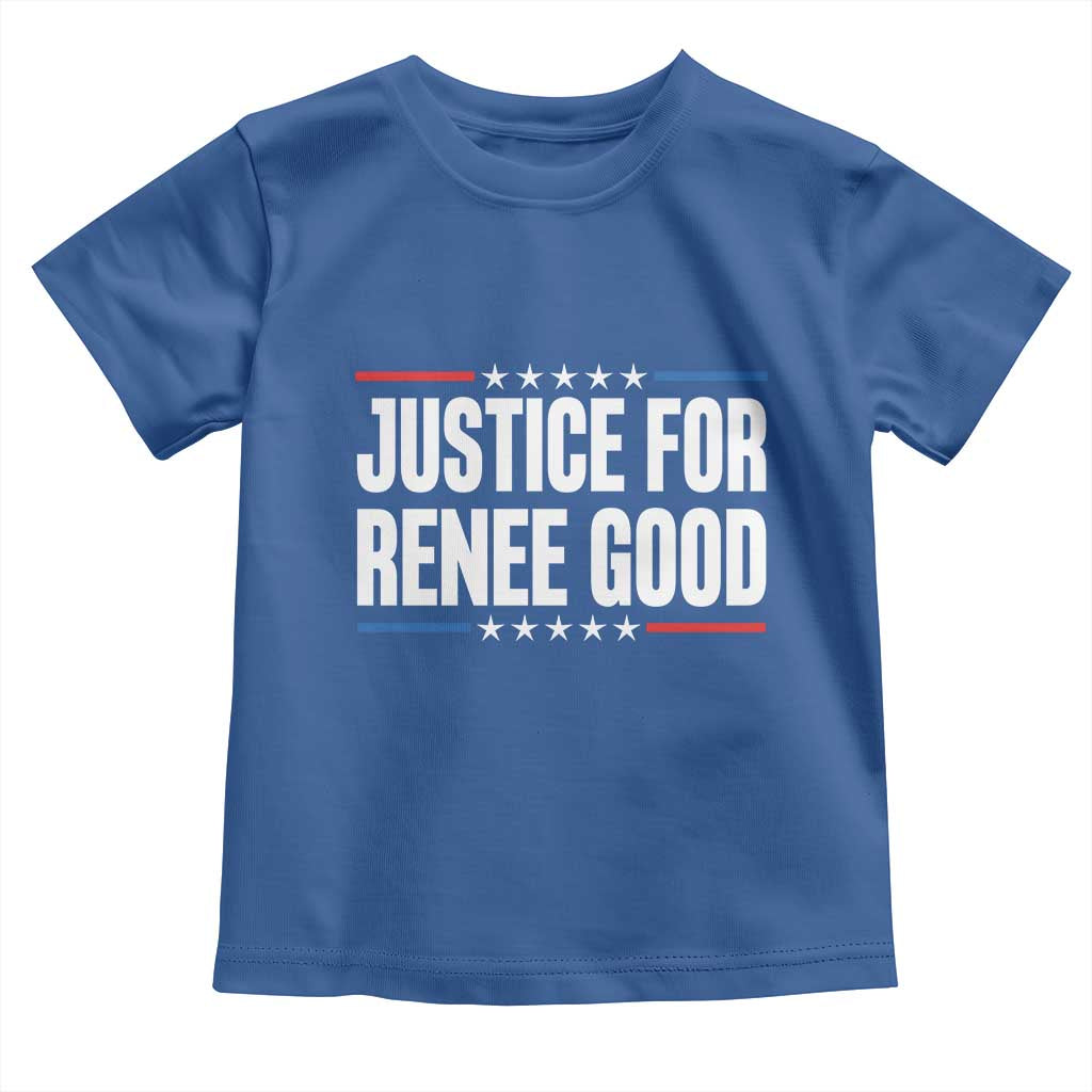 Justice for Renee Good Patriotic Toddler T Shirt Minneapolis Jan 8 2026 Memorial Tribute TS02 Royal Blue Print Your Wear
