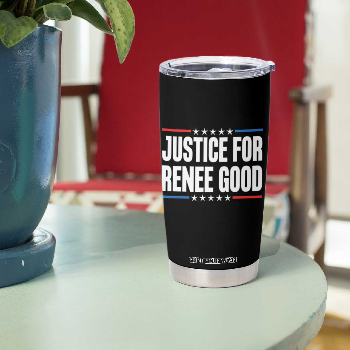 Justice for Renee Good Patriotic Tumbler Cup Minneapolis Jan 8 2026 Memorial Tribute TS02 Print Your Wear