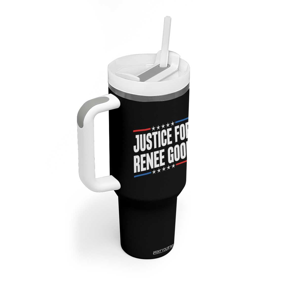 Justice for Renee Good Patriotic Tumbler With Handle Minneapolis Jan 8 2026 Memorial Tribute TS02 Print Your Wear