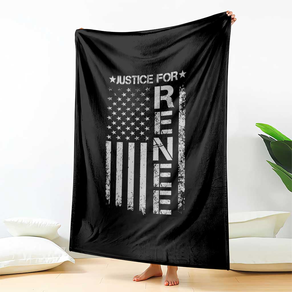 Justice for Renee American Flag Throw Blanket Minneapolis Jan 8 2026 Memorial Tribute TS02 Print Your Wear