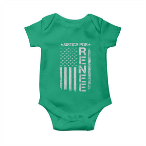Justice for Renee American Flag Baby Onesie Minneapolis Jan 8 2026 Memorial Tribute TS02 Irish Green Print Your Wear
