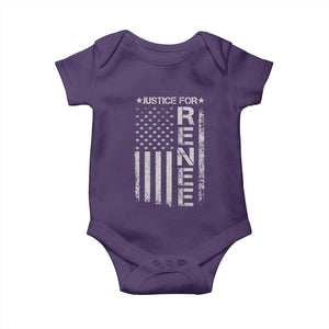 Justice for Renee American Flag Baby Onesie Minneapolis Jan 8 2026 Memorial Tribute TS02 Purple Print Your Wear