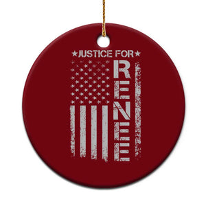 Justice for Renee American Flag Ceramic Ornament Minneapolis Jan 8 2026 Memorial Tribute TS02 1pc Red Print Your Wear