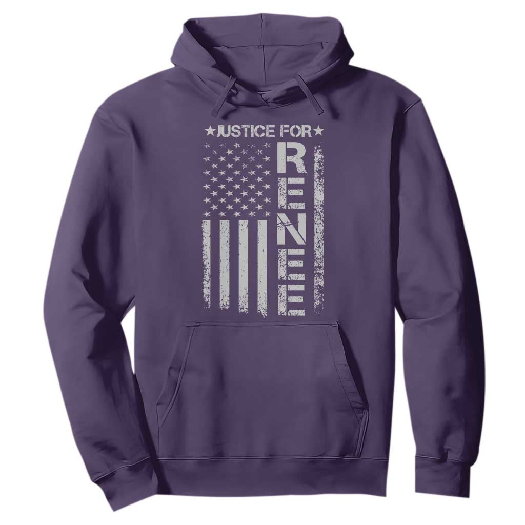 Justice for Renee American Flag Hoodie Minneapolis Jan 8 2026 Memorial Tribute TS02 Purple Print Your Wear