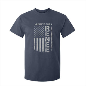 Justice for Renee American Flag T Shirt For Kid Minneapolis Jan 8 2026 Memorial Tribute TS02 Navy Print Your Wear