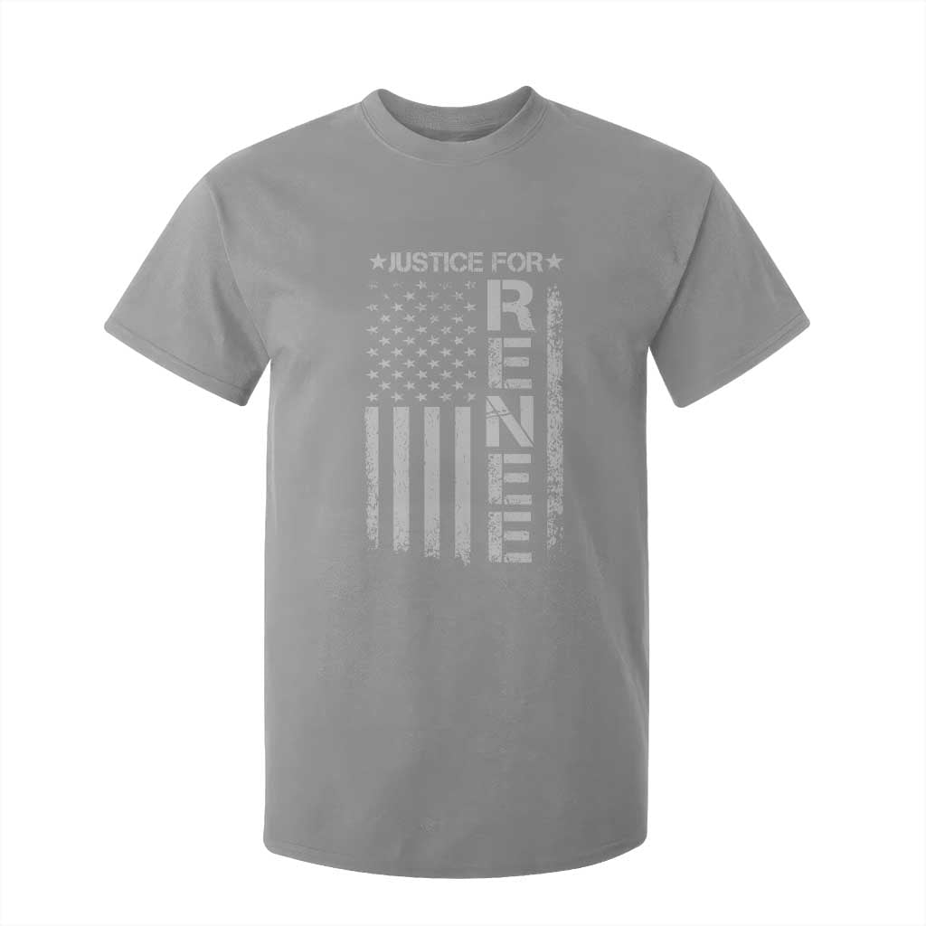 Justice for Renee American Flag T Shirt For Kid Minneapolis Jan 8 2026 Memorial Tribute TS02 Sport Gray Print Your Wear