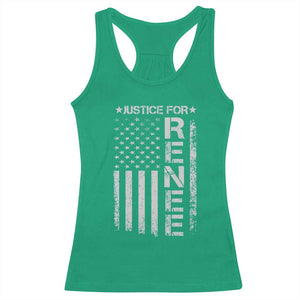 Justice for Renee American Flag Racerback Tank Top Minneapolis Jan 8 2026 Memorial Tribute TS02 Irish Green Print Your Wear