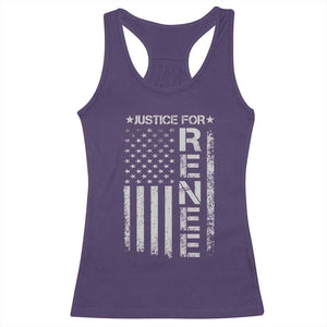 Justice for Renee American Flag Racerback Tank Top Minneapolis Jan 8 2026 Memorial Tribute TS02 Purple Print Your Wear