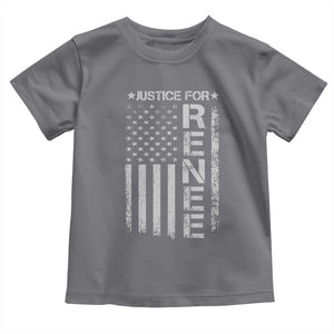 Justice for Renee American Flag Toddler T Shirt Minneapolis Jan 8 2026 Memorial Tribute TS02 Charcoal Print Your Wear