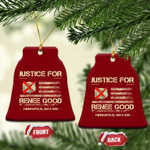Justice for Renee Good Ceramic Ornament Minneapolis Jan 8 2026 American Flag Stop Ice TS02 Print Your Wear