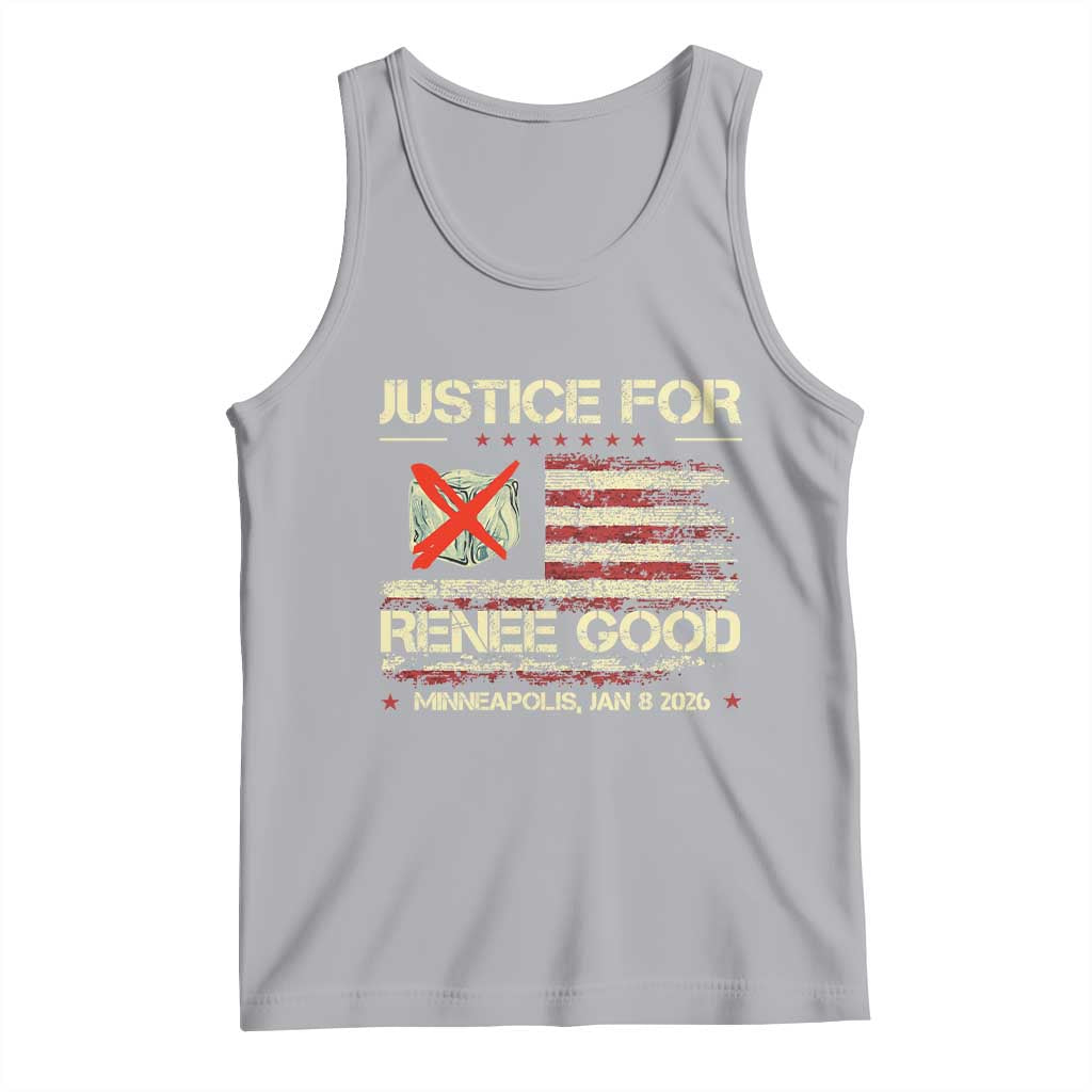 Justice for Renee Good Tank Top Minneapolis Jan 8 2026 American Flag Stop Ice TS02 Athletic Heather Print Your Wear