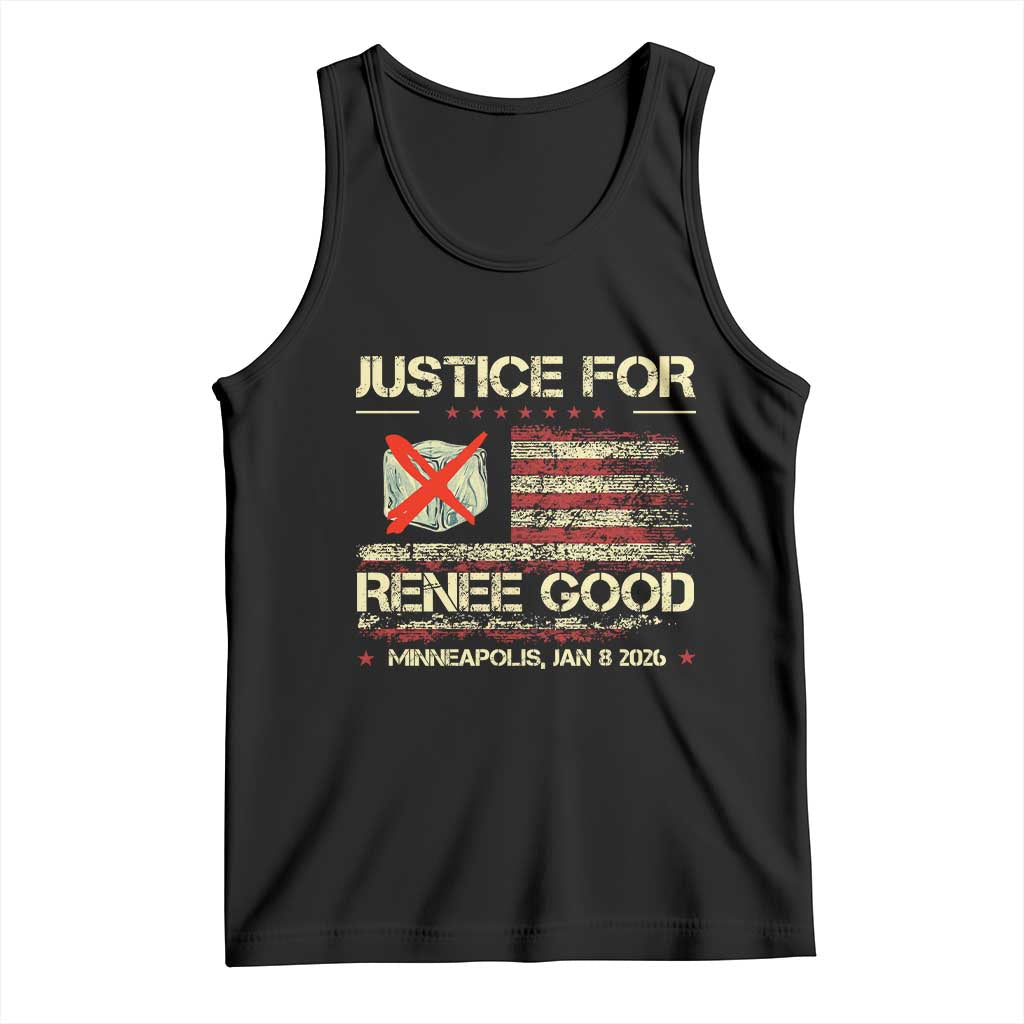 Justice for Renee Good Tank Top Minneapolis Jan 8 2026 American Flag Stop Ice TS02 Black Print Your Wear