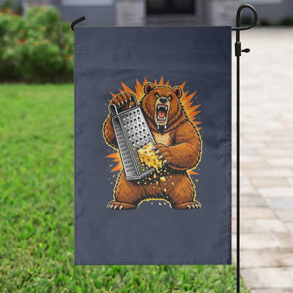 Angry Bear Grating Cheese Grater Hater Fierce Graphic Garden Flag TS02 Print Your Wear