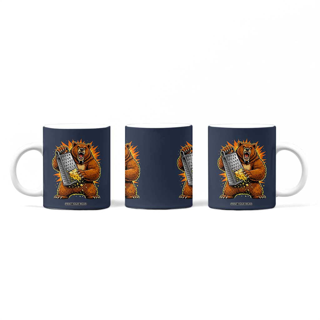 Angry Bear Grating Cheese Grater Hater Fierce Graphic Coffee Mug TS02 Print Your Wear