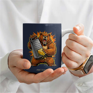 Angry Bear Grating Cheese Grater Hater Fierce Graphic Coffee Mug TS02 Print Your Wear