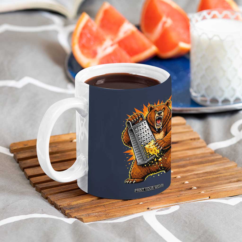 Angry Bear Grating Cheese Grater Hater Fierce Graphic Coffee Mug TS02 Print Your Wear