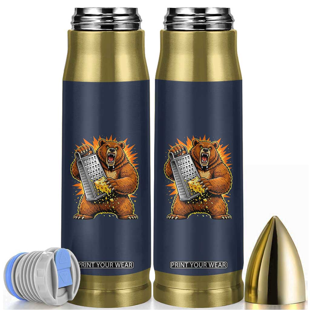 Angry Bear Grating Cheese Grater Hater Fierce Graphic Bullet Tumbler TS02 Navy Print Your Wear