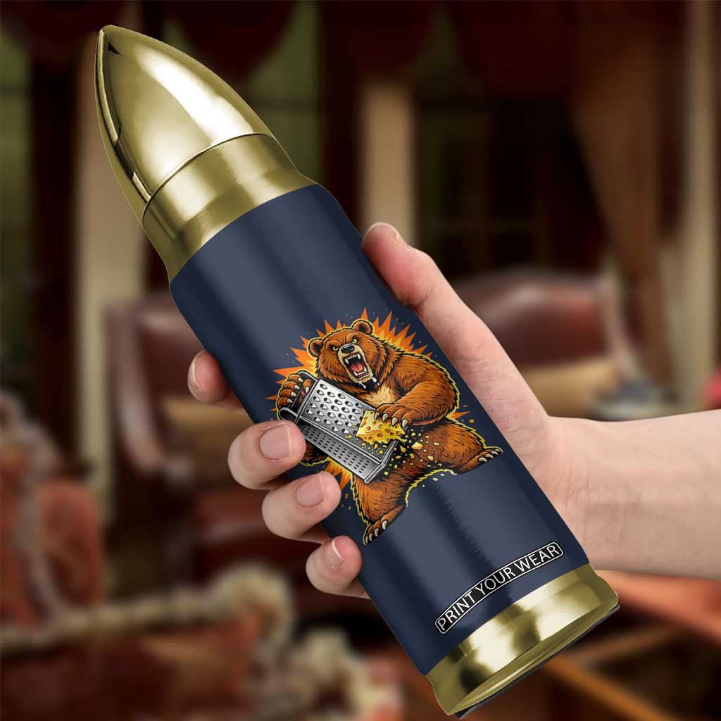 Angry Bear Grating Cheese Grater Hater Fierce Graphic Bullet Tumbler TS02 Print Your Wear