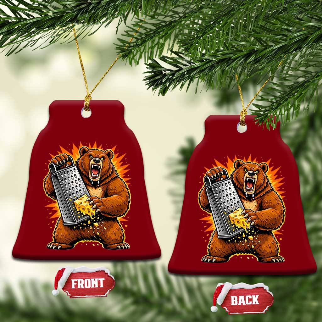 Angry Bear Grating Cheese Grater Hater Fierce Graphic Ceramic Ornament TS02 Print Your Wear