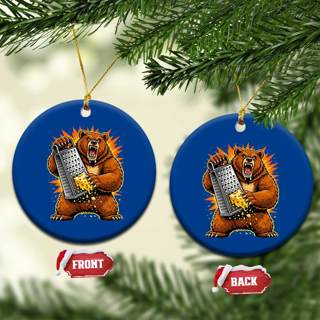 Angry Bear Grating Cheese Grater Hater Fierce Graphic Ceramic Ornament TS02 1pc Blue Print Your Wear