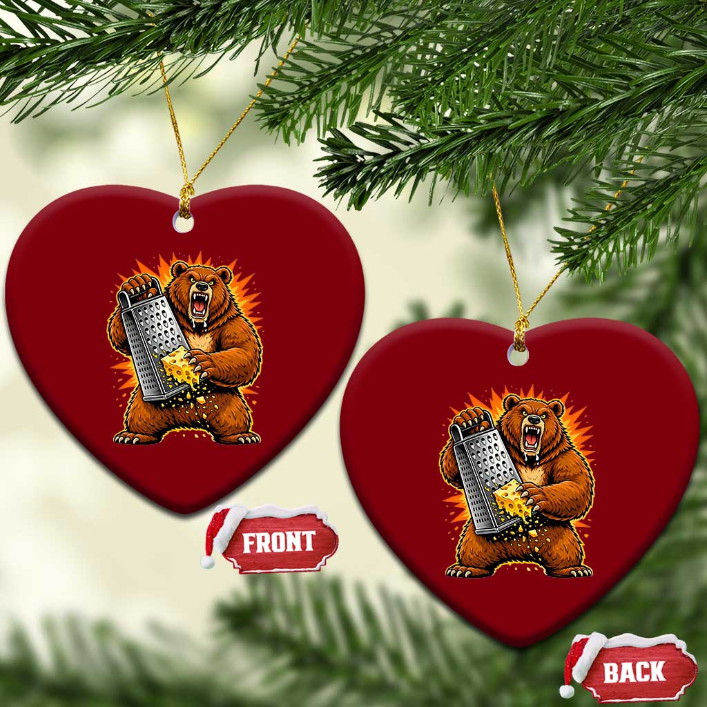 Angry Bear Grating Cheese Grater Hater Fierce Graphic Ceramic Ornament TS02 Print Your Wear