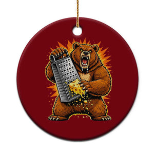 Angry Bear Grating Cheese Grater Hater Fierce Graphic Ceramic Ornament TS02 1pc Red Print Your Wear