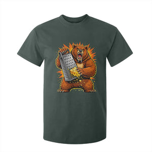 Angry Bear Grating Cheese Grater Hater Fierce Graphic T Shirt For Kid TS02 Dark Forest Green Print Your Wear