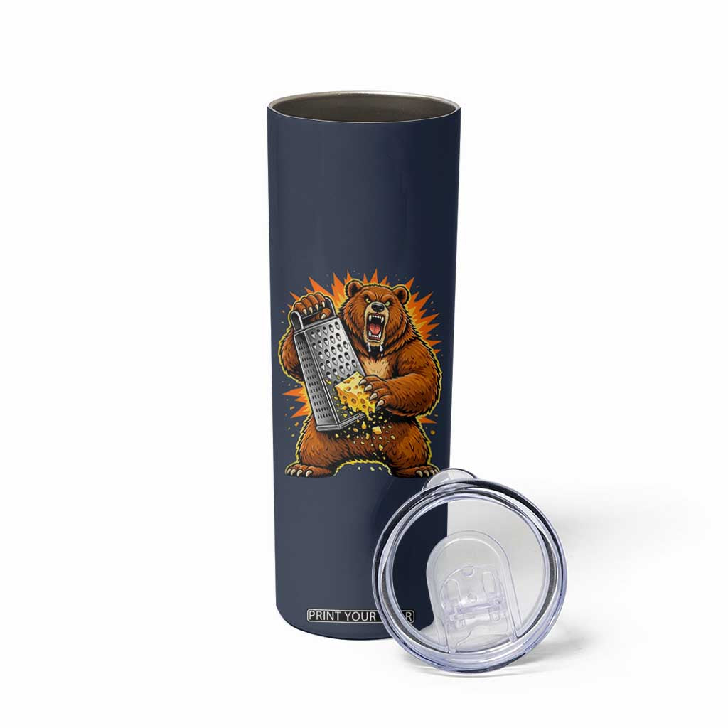 Angry Bear Grating Cheese Grater Hater Fierce Graphic Skinny Tumbler TS02 Print Your Wear