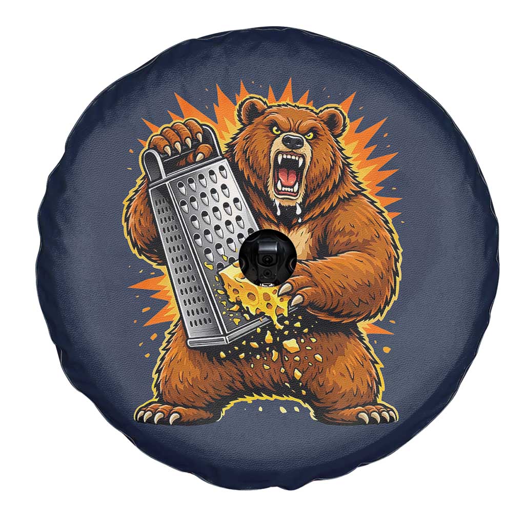 Angry Bear Grating Cheese Grater Hater Fierce Graphic Spare Tire Cover TS02 Print Your Wear