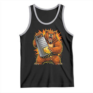 Angry Bear Grating Cheese Grater Hater Fierce Graphic Tank Top TS02 Black Athletic Heather Print Your Wear
