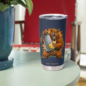 Angry Bear Grating Cheese Grater Hater Fierce Graphic Tumbler Cup TS02 Print Your Wear