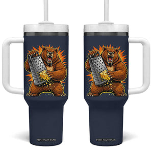 Angry Bear Grating Cheese Grater Hater Fierce Graphic Tumbler With Handle TS02 One Size: 40 oz Navy Print Your Wear