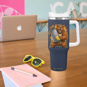 Angry Bear Grating Cheese Grater Hater Fierce Graphic Tumbler With Handle TS02 Print Your Wear