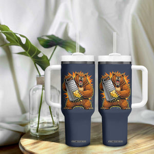 Angry Bear Grating Cheese Grater Hater Fierce Graphic Tumbler With Handle TS02 Print Your Wear