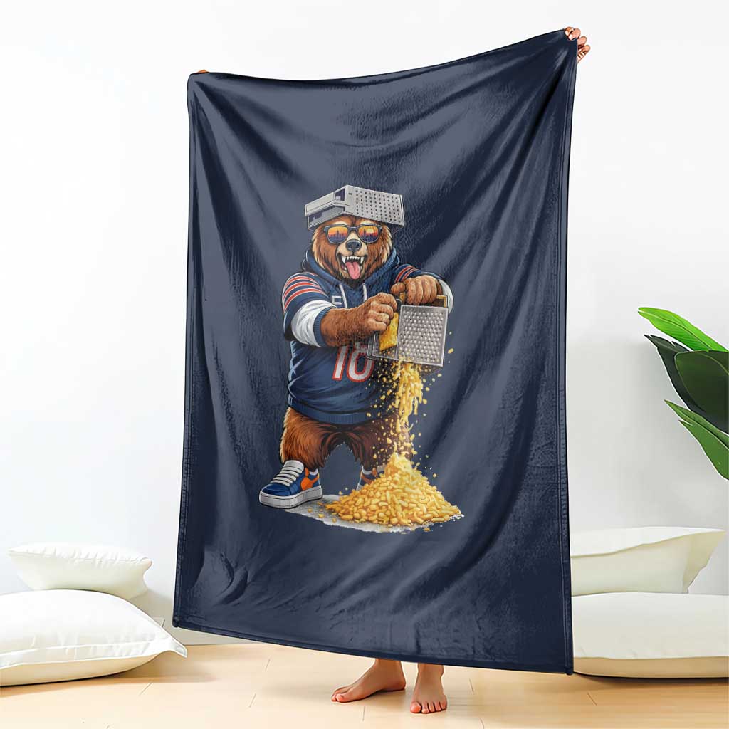 Savage Bear Grating Cheese Graphic Throw Blanket Funny Rivalry Football Fans TS02 Print Your Wear