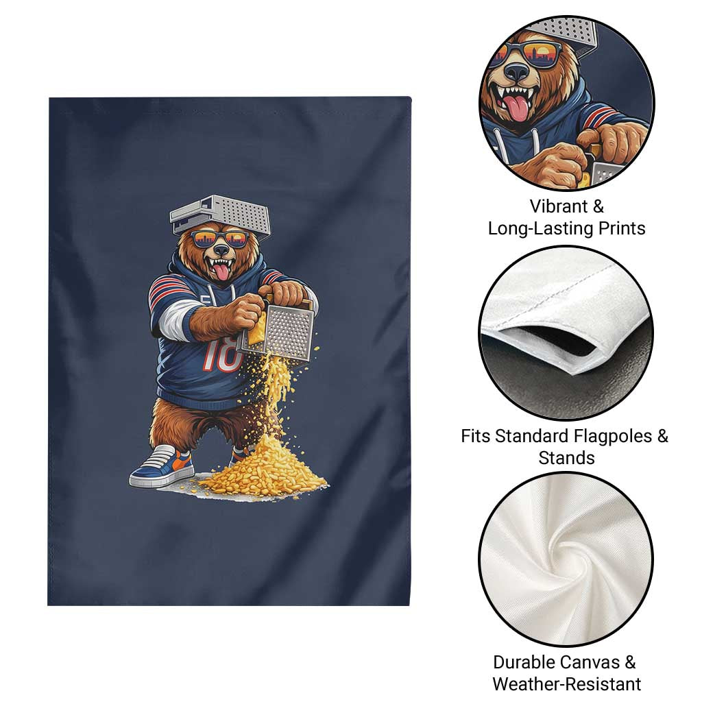 Savage Bear Grating Cheese Graphic Garden Flag Funny Rivalry Football Fans TS02 Print Your Wear