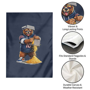 Savage Bear Grating Cheese Graphic Garden Flag Funny Rivalry Football Fans TS02 Print Your Wear