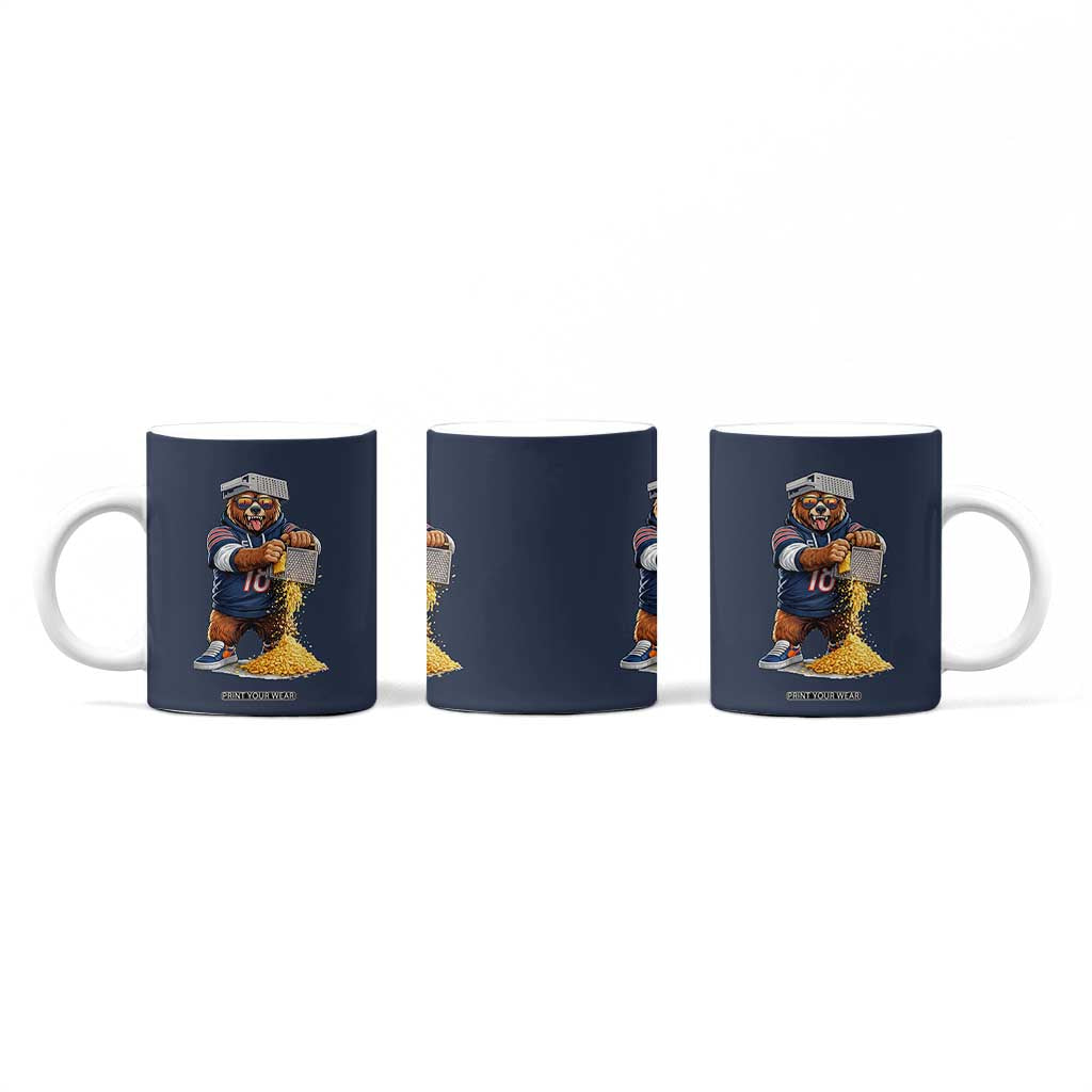 Savage Bear Grating Cheese Graphic Coffee Mug Funny Rivalry Football Fans TS02 Print Your Wear
