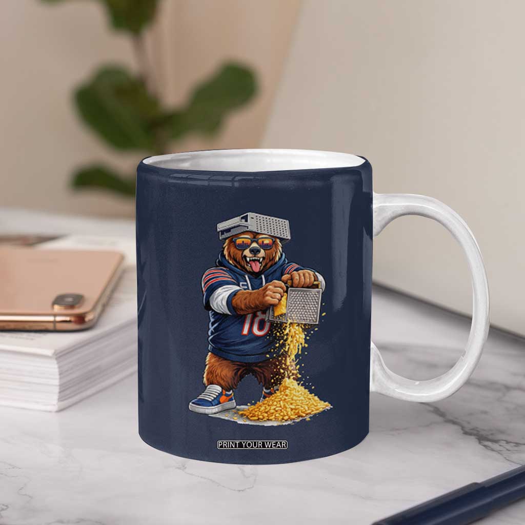 Savage Bear Grating Cheese Graphic Coffee Mug Funny Rivalry Football Fans TS02 Print Your Wear