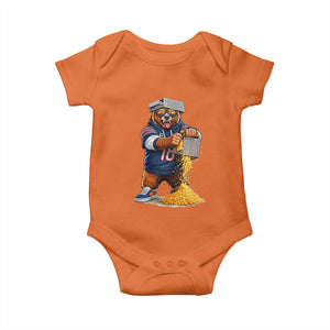 Savage Bear Grating Cheese Graphic Baby Onesie Funny Rivalry Football Fans TS02 Orange Print Your Wear