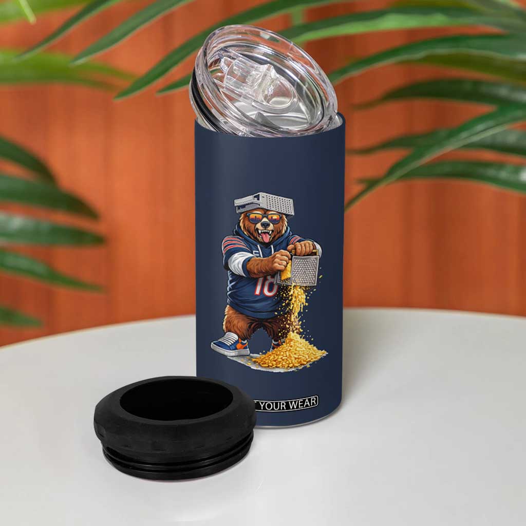 Savage Bear Grating Cheese Graphic 4 in 1 Can Cooler Tumbler Funny Rivalry Football Fans TS02 Print Your Wear