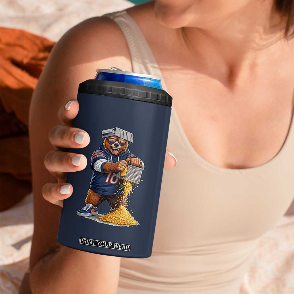Savage Bear Grating Cheese Graphic 4 in 1 Can Cooler Tumbler Funny Rivalry Football Fans TS02 Print Your Wear