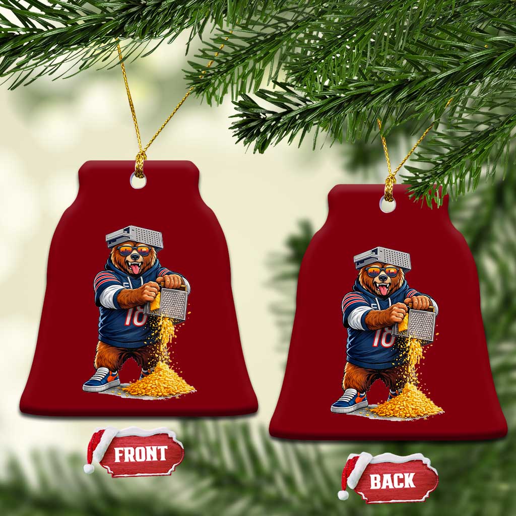 Savage Bear Grating Cheese Graphic Ceramic Ornament Funny Rivalry Football Fans TS02 Print Your Wear