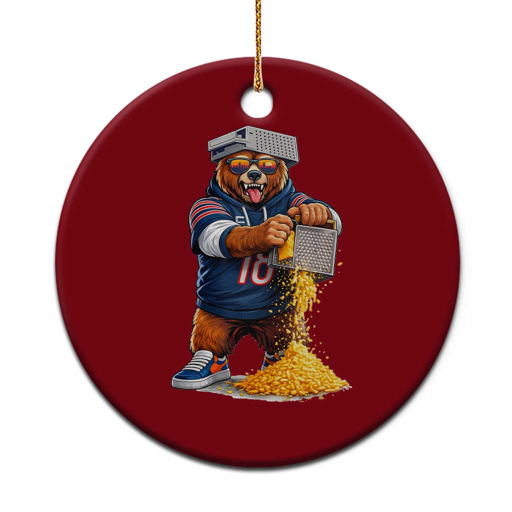 Savage Bear Grating Cheese Graphic Ceramic Ornament Funny Rivalry Football Fans TS02 1pc Red Print Your Wear