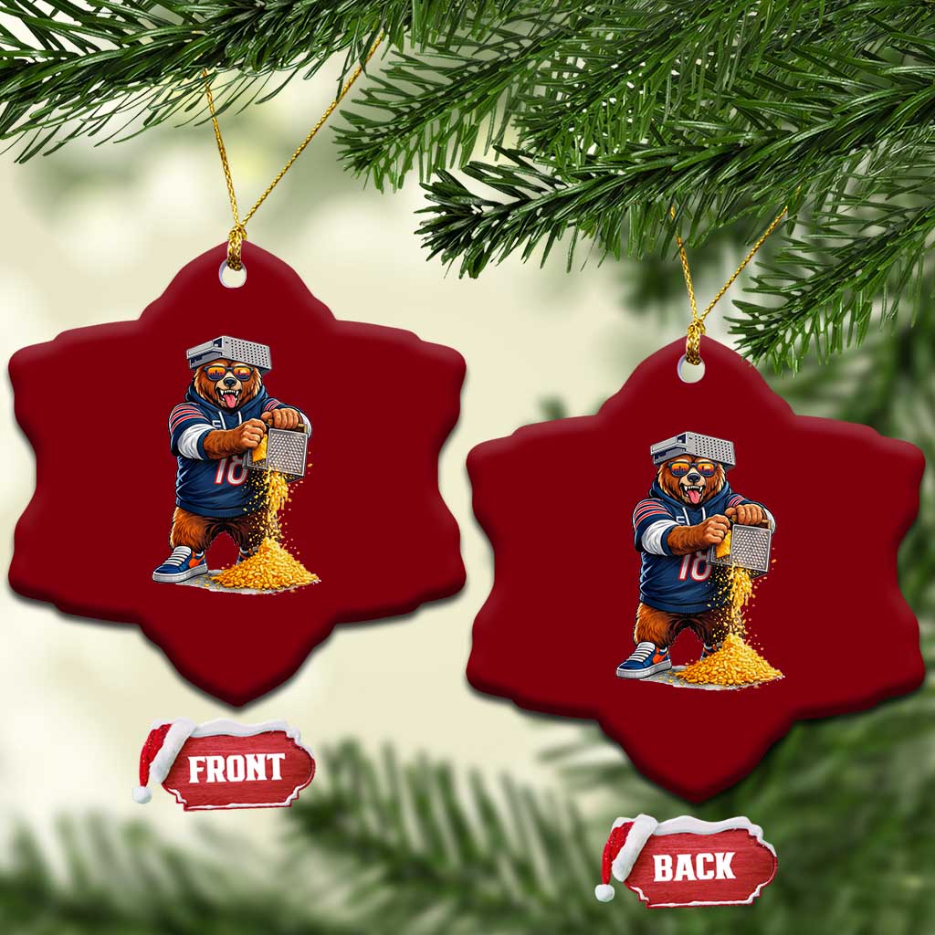 Savage Bear Grating Cheese Graphic Ceramic Ornament Funny Rivalry Football Fans TS02 Print Your Wear