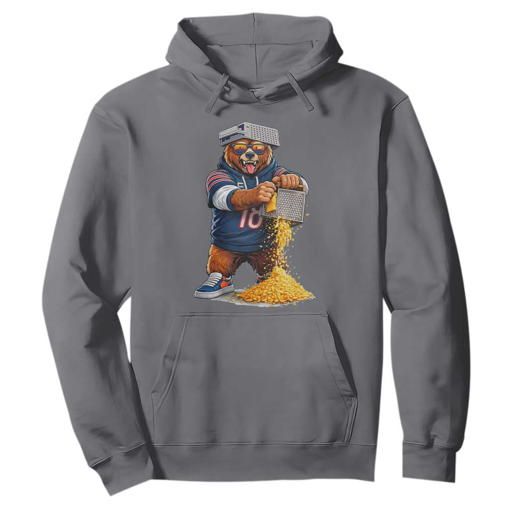 Savage Bear Grating Cheese Graphic Hoodie Funny Rivalry Football Fans TS02 Charcoal Print Your Wear