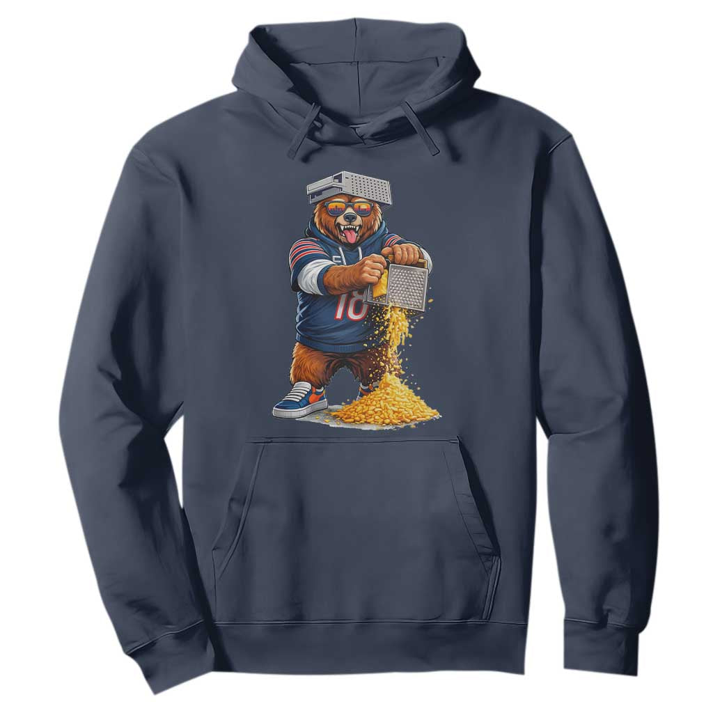 Savage Bear Grating Cheese Graphic Hoodie Funny Rivalry Football Fans TS02 Navy Print Your Wear
