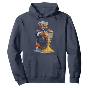 Savage Bear Grating Cheese Graphic Hoodie Funny Rivalry Football Fans TS02 Navy Print Your Wear