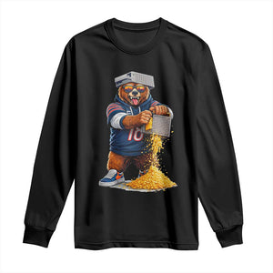 Savage Bear Grating Cheese Graphic Long Sleeve Shirt Funny Rivalry Football Fans TS02 Black Print Your Wear